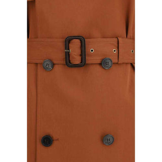 Saint Laurent Brown Cotton Trench Coat