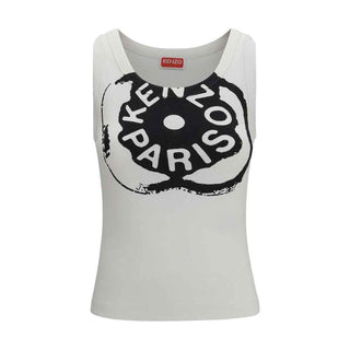 Kenzo White Cotton Tank Tops