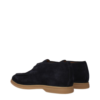 Eleventy Blue Leather Oxfords And Derbies