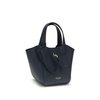 Giorgio Armani Blue Calf Leather Bos Taurus Handbag