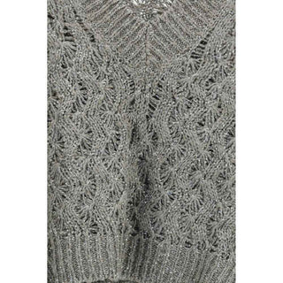 Brunello Cucinelli Bicolor Silk Sweatshirt
