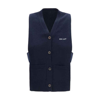 Miu Miu Blue Cashmere Sleeveles Sweater