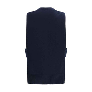 Miu Miu Blue Cashmere Sleeveles Sweater