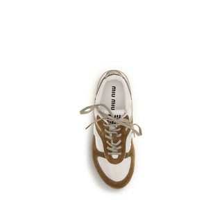 Miu Miu Multicolor Calf Leather Bos Taurus Athletic Sneakers