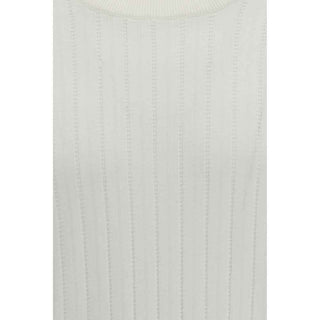 Brunello Cucinelli White Cotton Sweatshirt