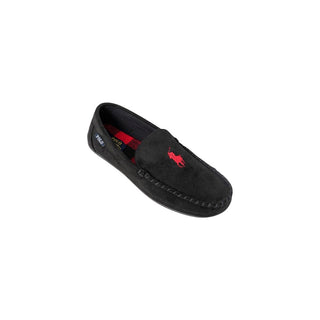 Ralph Lauren Black Faux Fur Slippers