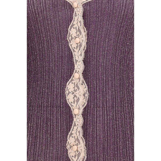 Valentino Purple Viscose Cardigan