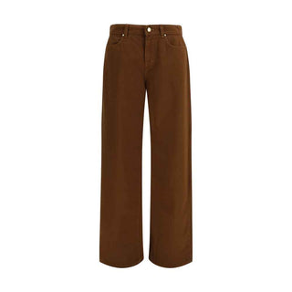 Max Mara Brown Cotton Casual Pants