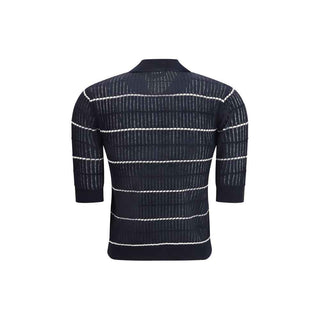 Max Mara Blue Silk Polo Shirt