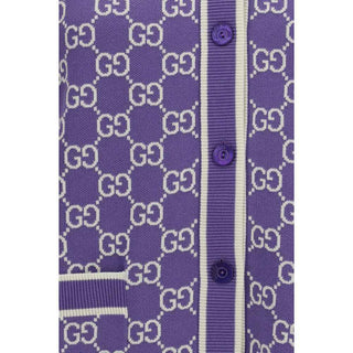 Gucci Purple Cotton Cardigan