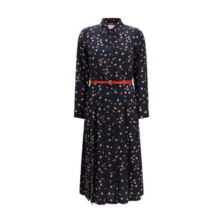 Max Mara Blue Silk Casual Dress