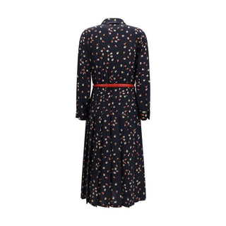Max Mara Blue Silk Casual Dress