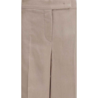 Max Mara Beige Silk Casual Pants