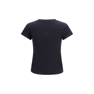 Ganni Black Cotton T-Shirt