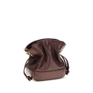 Saint Laurent Bordeaux Lamb Ovis Aries Aries Clutch Bag