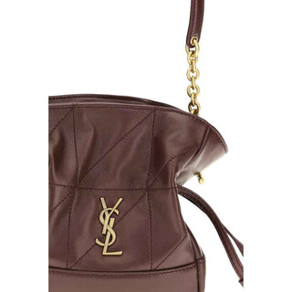 Saint Laurent Bordeaux Lamb Ovis Aries Aries Clutch Bag