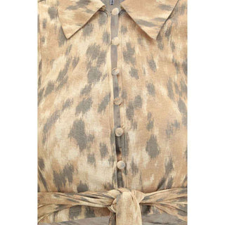 Ganni Beige Recycled Polyester Blouse