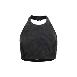 Max Mara Black Silk Pattern Shirt