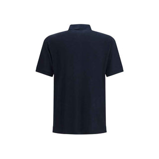 Giorgio Armani Blue Viscose Polo Shirt