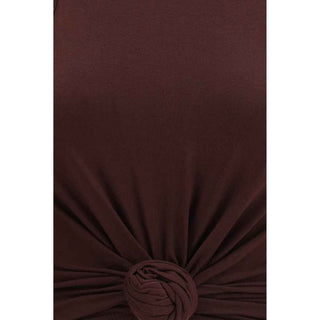 Magda Butrym Brown Cotton Sleeveles T-Shirt