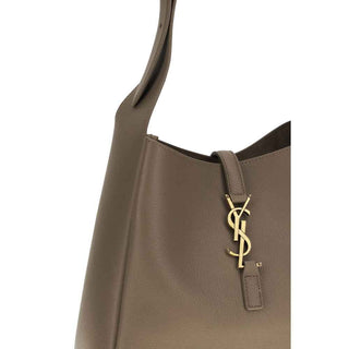 Saint Laurent Gray Calf Leather Bos Taurus Shoulder Bag