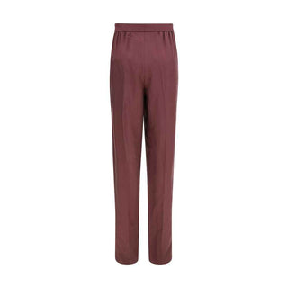 Saint Laurent Purple Silk Dress Pants