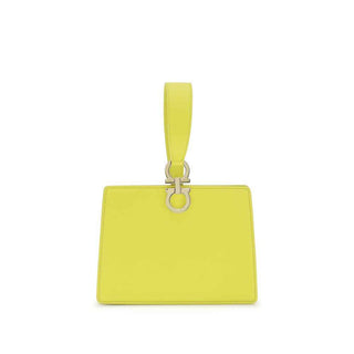 Ferragamo Bicolor Calf Leather Bos Taurus Clutch Bag
