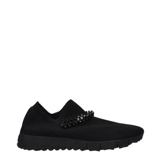 Jimmy Choo Black Fabric Slip-On Loafers