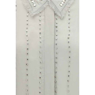 PINKO Gray Viscose Pattern Shirt