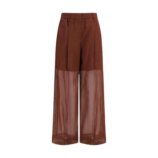 Brunello Cucinelli Brown Cotton Casual Pants