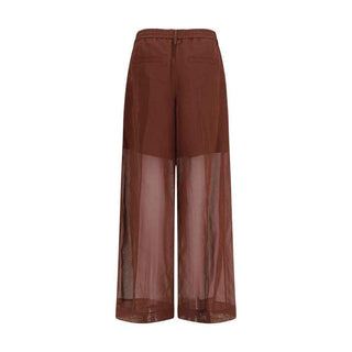 Brunello Cucinelli Brown Cotton Casual Pants