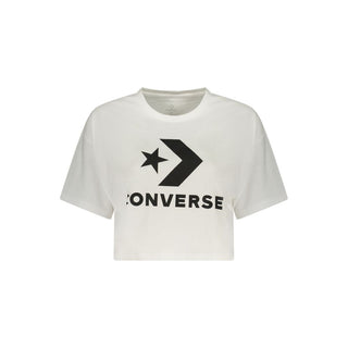 Converse White Cotton Womens T-Shirt