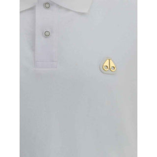 Moose Knuckles White Cotton Polo Shirt