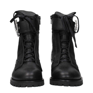 Jimmy Choo Black Leather Ankle Boots