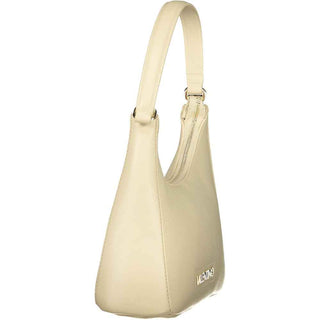 Mario Valentino Beige Polyurethane Womens Bag with Handle and Adjustable Strap