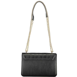 Mario Valentino Nero Polyurethane Women's Bag with Chain Handles