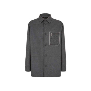 Fendi Gray Cashmere Jackets And Coat