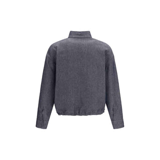 Fendi Blue Linen Denim Jacket