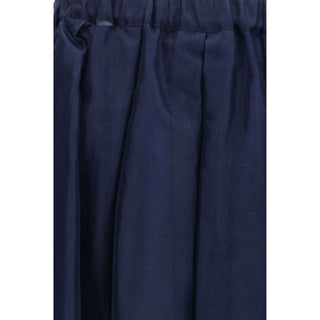 Max Mara Blue Cotton Long Skirt