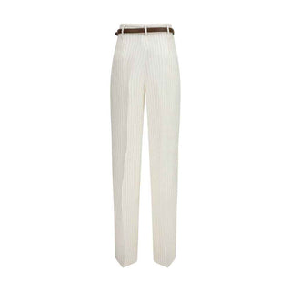 Max Mara Beige Linen Casual Pants