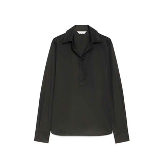 Max Mara Black Cotton Dress Shirt