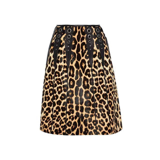 Bottega Veneta Brown Leather Midi Skirt