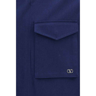 Valentino Blue Cotton Coat