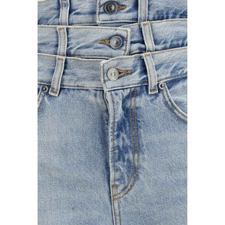 Fiorucci Blue Cotton Flared Jeans