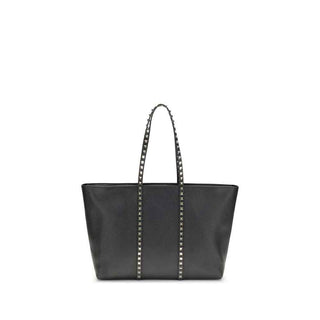 Valentino Garavani Black Calf Leather Bos Taurus Shoulder Bag