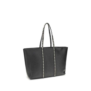 Valentino Garavani Black Calf Leather Bos Taurus Shoulder Bag