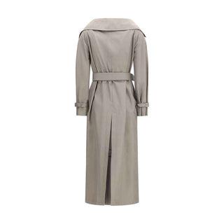 Max Mara Gray Cotton Trench Coat