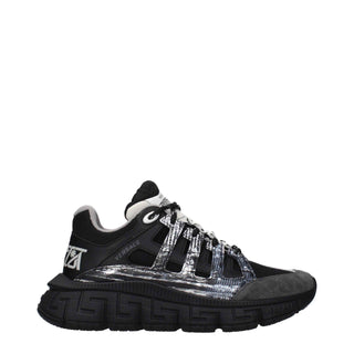 Versace Black Fabric Athletic Sneakers
