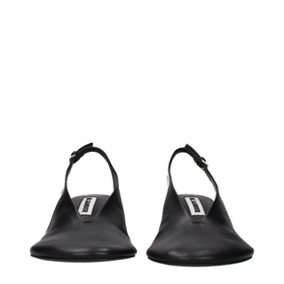 Jil Sander Black Leather High Heel Pumps