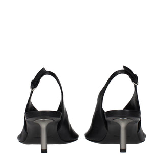 Jil Sander Black Leather High Heel Pumps